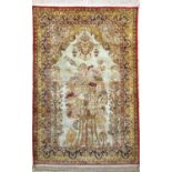 Ghom Seide alt, Persien, Mitte 20.Jhd, reine Naturseide,