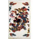 'Drachen-Teppich', Nepal, Mitte 20.Jhd, Wolle auf