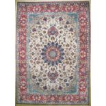 Esfahan fein, Persien, Ende 20.Jhd, Korkwolle auf Seide,