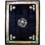 Peking fein antik, China, um 1900, Wolle auf Baumwolle,