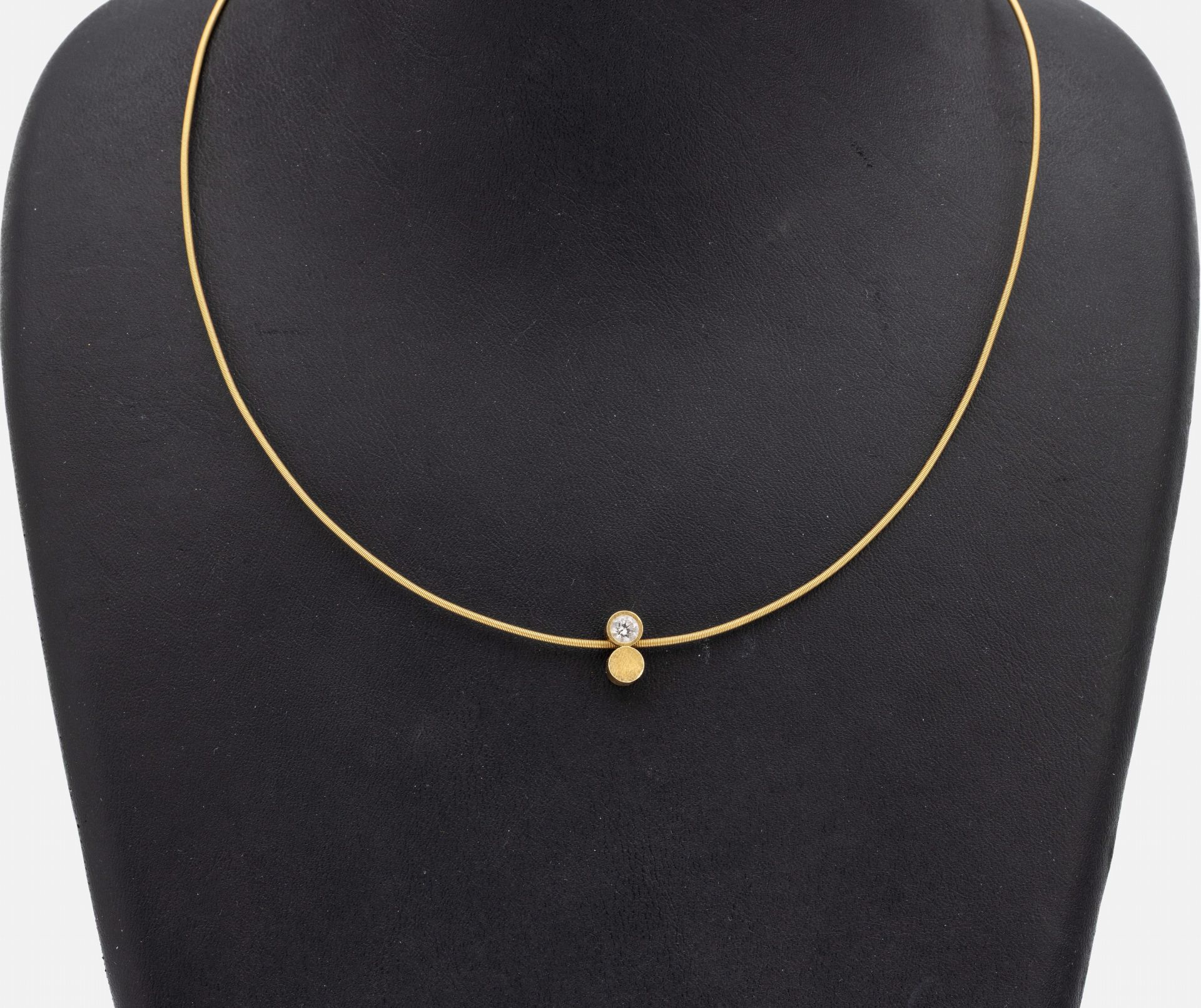 18 kt Gold NIESSING Brillant-Anhänger, GG 750/000, 1