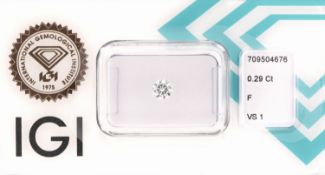 Loser Brillant, 0.29 ct feines Weiß+(F)/vs1,
