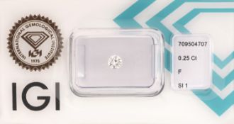Loser Brillant, 0.25 ct feines Weiß+(F)/si1,