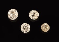 Lot 4 lose Altschliffdiamanten, zus. ca. 1.02 ct