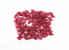 Lot lose Rubine, zus. ca. 15.90 ct, facett. Navettes,
