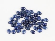 Lot lose Saphire, zus. ca. 48.81 ct, ovale Cabochons in