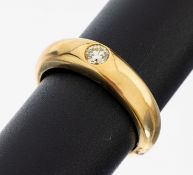 18 kt Gold Brillant-Ring, GG 750/000, Brillant ca. 0.23 ct