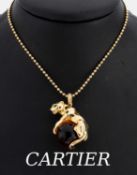 18 kt Gold PANTHERE DE CARTIER Citrin- Brillant-Anhänger,