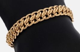 18 kt Gold Armband, GG 750/000, ineinander verschlungene