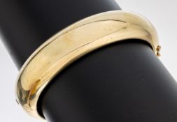 14 kt Gold Armreif, GG 585/000, gefüllt, glatte, schlichte