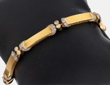 18 kt Gold Brillant-Armband, GG/WG 750/000,84 in WG