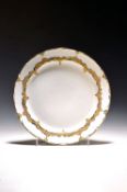 Große runde Platte, Meissen 20. Jh., 2. Wahl, X-Form,