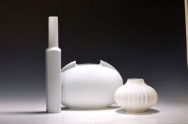 3 Ziervasen, Rosenthal Studio Line, Weißporzellan,