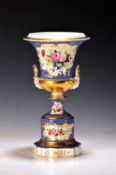 Kratervase, Frankreich, um 1850, Porzellan, königsblauer