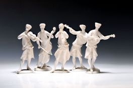 5 Porzellanfiguren der 'Böhmischen bergmännischen