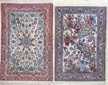 2 lots Esfahan fein, Persien, Ende 20.Jhd.,Korkwolle mit