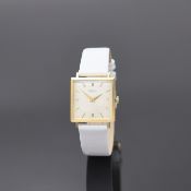 DUGENA Precision quadratische Armbanduhr in GG 585/000,