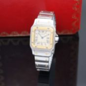 CARTIER Santos Damenarmbanduhr in Stahl/Gold Referenz