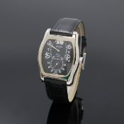 ROTARY Elite Armbanduhr mit springender Stunde in Stahl