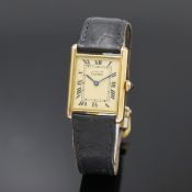 CARTIER Damenarmbanduhr Tank Vermeil Referenz 1615,