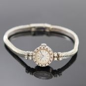 RENZ diamantbesetzte Damenarmbanduhr in WG 585/000,