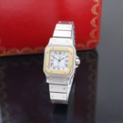 CARTIER Santos Damenarmbanduhr, Schweiz um 1990,