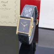 CARTIER Paris Tank Damenarmbanduhr in 925er Silber