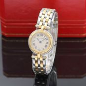 CARTIER Panthere Ronde Damenarmbanduhr in Stahl/Gold