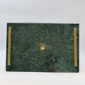 ROLEX Display aus grünem Marmor, Schweiz, M. ca. 5 x 30 x