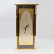 LUXOR Precision vergoldete Wanduhr/Tischuhr, Schweiz um