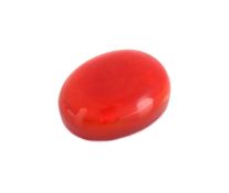 Loser roter Opal ca. 16.1 ct, ovaler Cabochon, Red Multi
