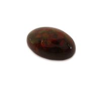 Loser Schwarzopal, ca. 11.8 ct, ovaler Cabochon,