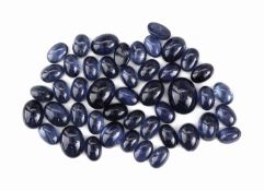 Lot lose Saphir-Cabochons, zus. ca. 40.61 ct, versch.