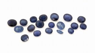 Lot lose Saphire, zus. ca. 11.46 ct, ovalfacett. in
