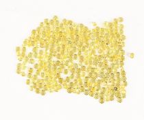 Lot lose gelbe Saphire, zus. ca. 10.0 ct, rundfacett.