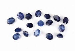 Lot lose Saphire, zus. ca. 10.21 ct, oval- undrundfacett.
