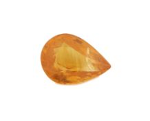 Loser Saphir, 2.49 ct, gelb, facett. Tropfen,