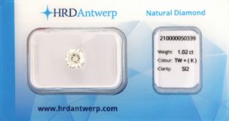 Loser Cushion Cut Diamant, 1.02 ct get.Weiß(K)/si2,
