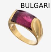 18 kt Gold BULGARI Turmalin-Ring, GG 750/000,