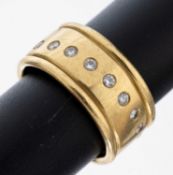 18 kt Gold Brillant-Ring, GG 750/000, schwere