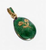 18 kt Gold Anhänger 'Ei', GG 750/000, nach Vorbild von