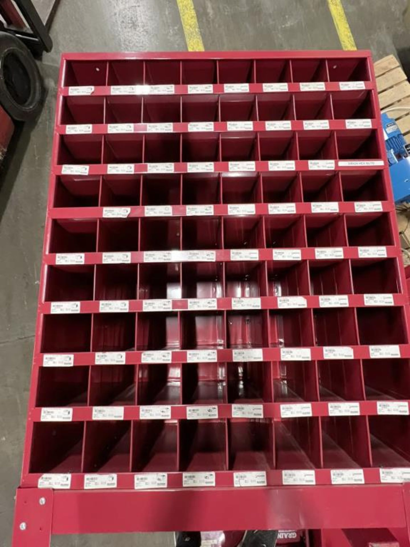 Grainger Part Racks Lot of (4) Grainger Heavy Duty Parts Storage Rack. HIT# 2394739. Loc ...