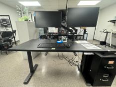 HON Adjustable Height Desk w/(2) Monitors