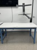 IAC 5ft Table w/Ergotron Stand-Up Monitor Stand