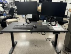 HON Adjustable Height Desk w/(2) Monitors