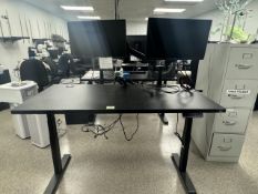 HON Adjustable Height Desk w/(2) Monitors