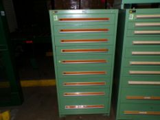Stanley Vidmar 9-Drawer Parts Supply Cabinet