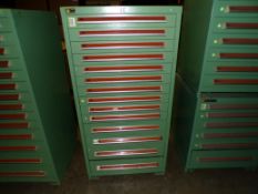 Stanley Vidmar 14-Drawer Parts Supply Cabinet