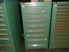 Stanley Vidmar 9-Drawer Parts Supply Cabinet