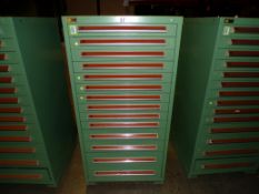 Stanley Vidmar 14-Drawer Parts Supply Cabinet